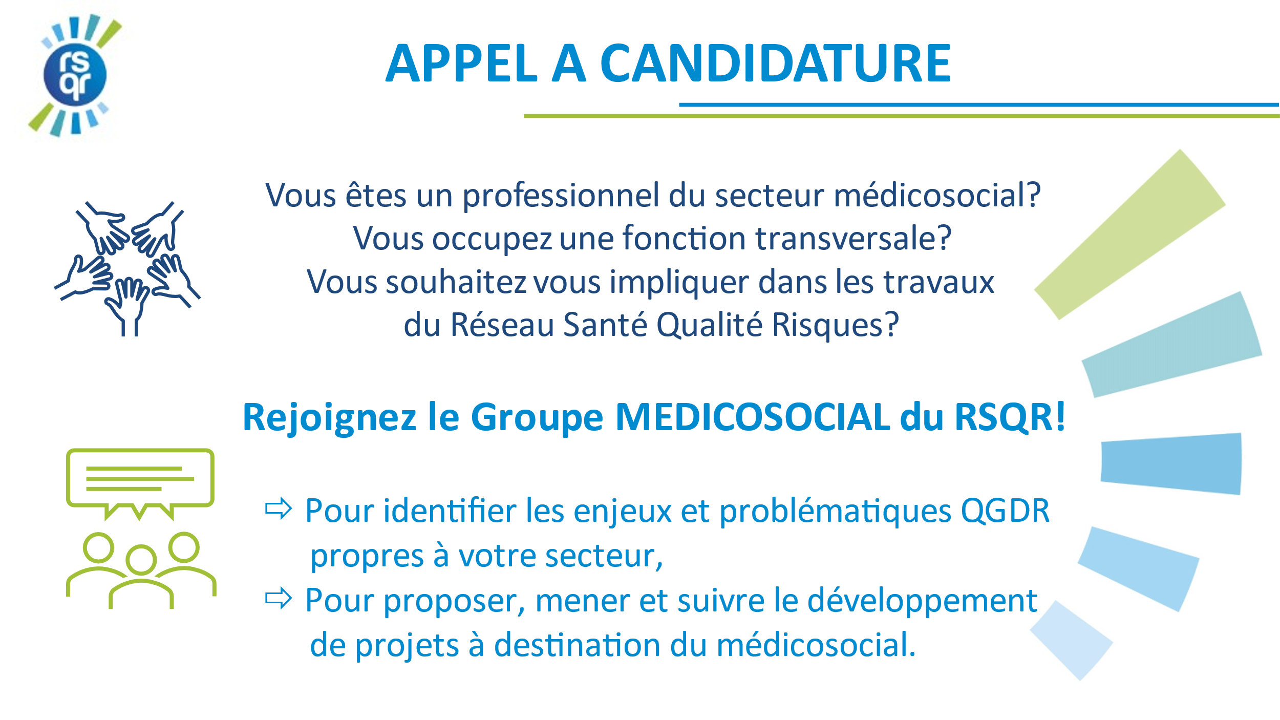 APPEL A CANDIDATURE - Groupe de travail RSQR 