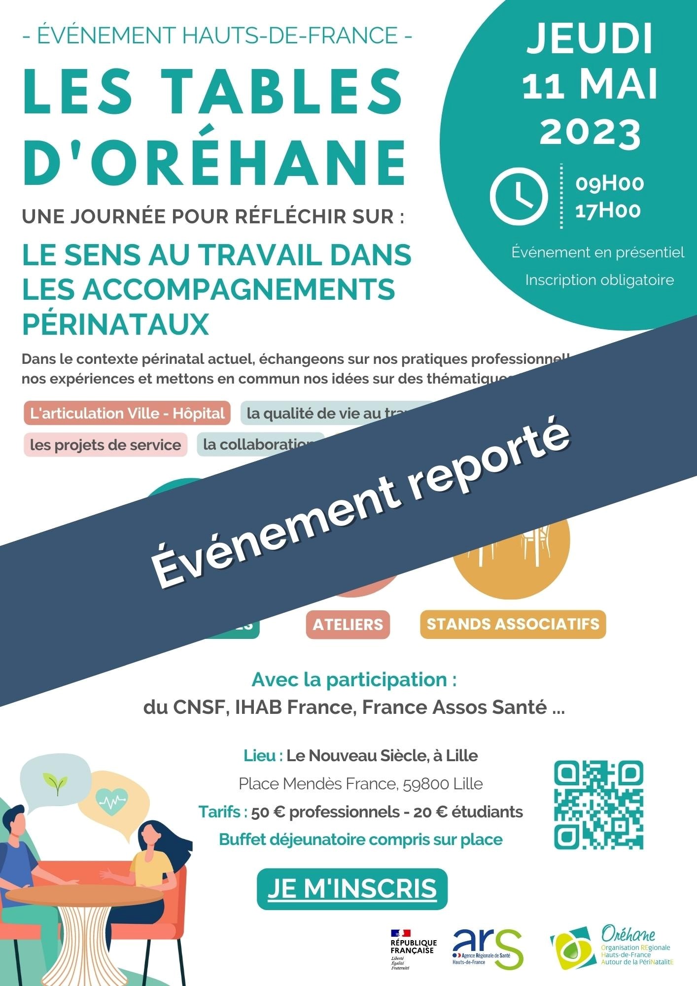 Evènement régional ORÉHANE : Les Tables d'ORÉHANE