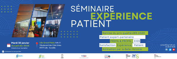 Évènement : Séminaire SRA avec l'ARS & France Assos Santé Hauts-de-France sur l'expérience patient 1