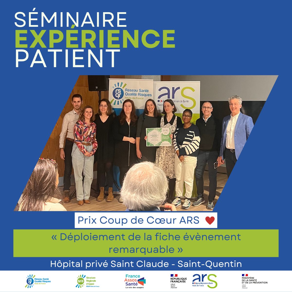 Séminaire SRA avec l’ARS & France Assos Santé Hauts-De-France sur l'expérience patient 5