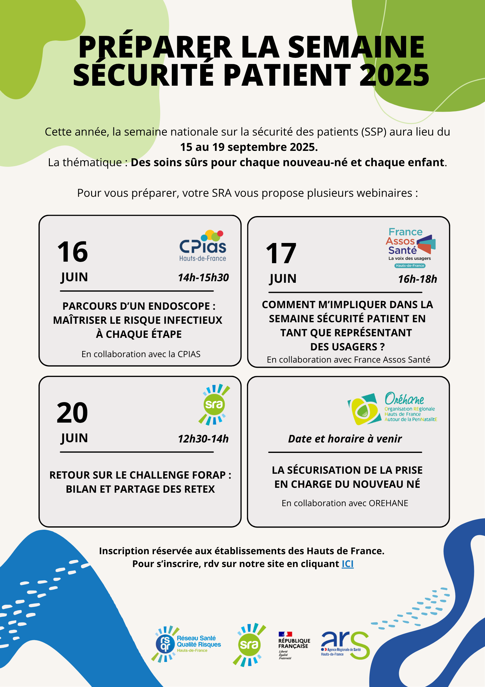 SAVE THE DATE : Préparer la semaine sécurité patient 2025
