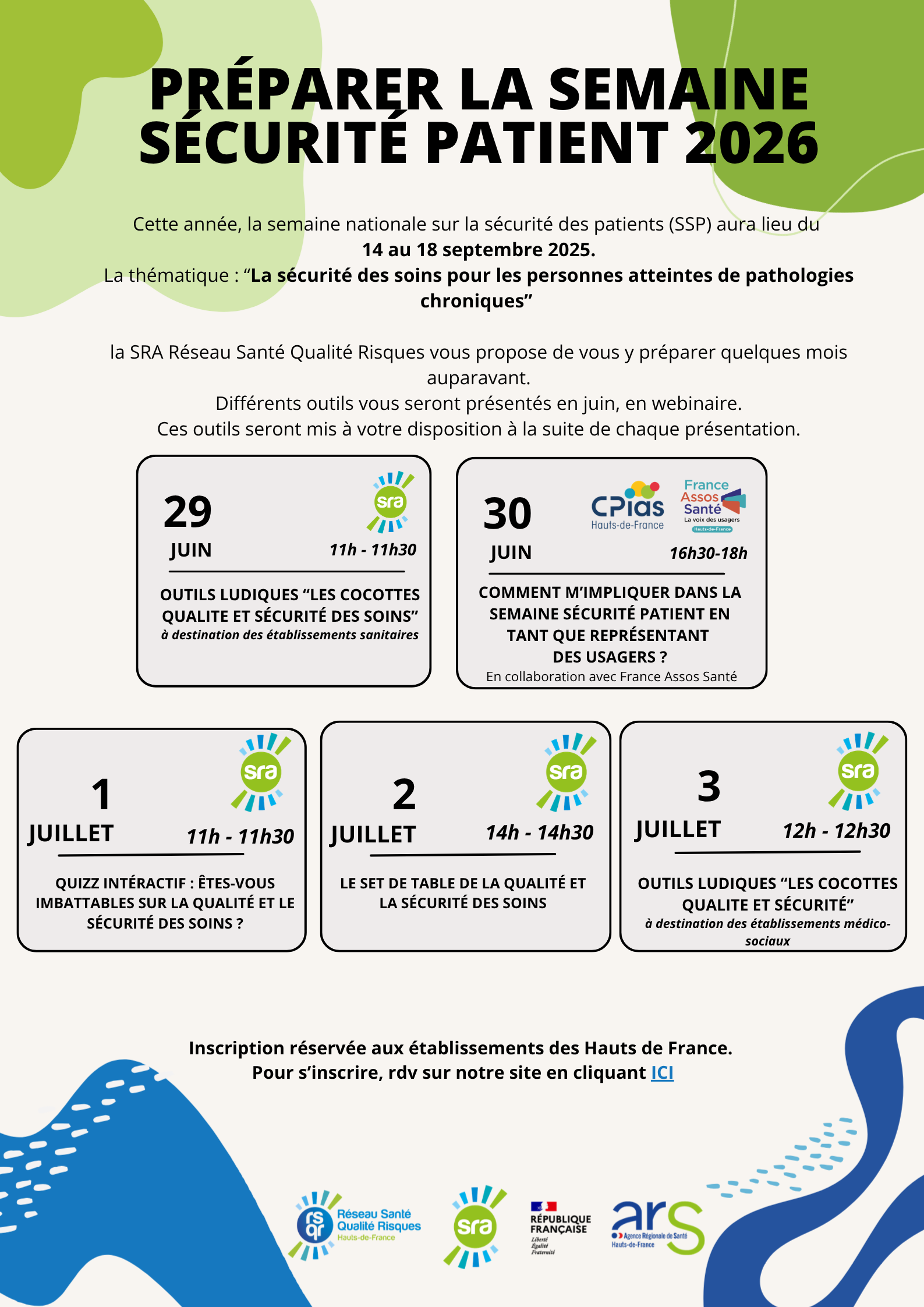 SAVE THE DATE : Préparer la semaine sécurité patient 2026